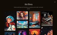 Astro art portfolio theme preview