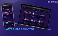 astro-blog-starter theme preview