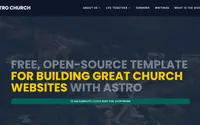 Astro Church theme preview