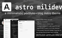Astro Milidev theme preview