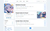 Fuwari theme preview
