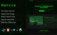 Matrix - Landing Page for Cybersecurity theme preview