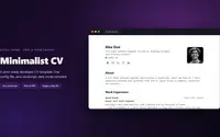 Minimalist CV theme preview