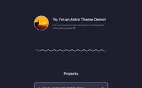 Minimalistic Catppuccin Portfolio theme preview