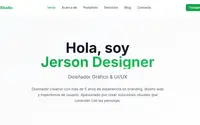 Modern template for graphic and UI/UX designer portfolios theme preview