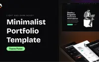 Minimalist Portfolio Template — Astro 7 + Sanity CMS theme preview