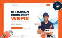 AquaFix — Plumbing theme preview
