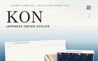 KON Indigo Atelier theme preview