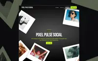 Pixel Pulse Social theme preview
