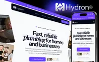 Plumbing Hydron theme preview