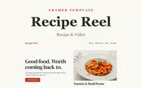 Recipe Reel theme preview