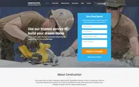 Construction Landing Page theme preview