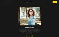 Dark Mode Portfolio theme preview