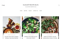 Elegant Recipe Blog theme preview