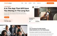 Mobile App Company theme preview