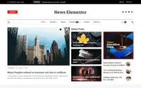 News Elementor theme preview