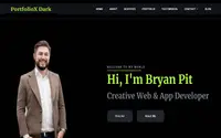 PortfolioX Dark theme preview