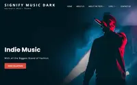 Signify Music Dark theme preview