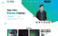 Unique Graphic Designer theme preview