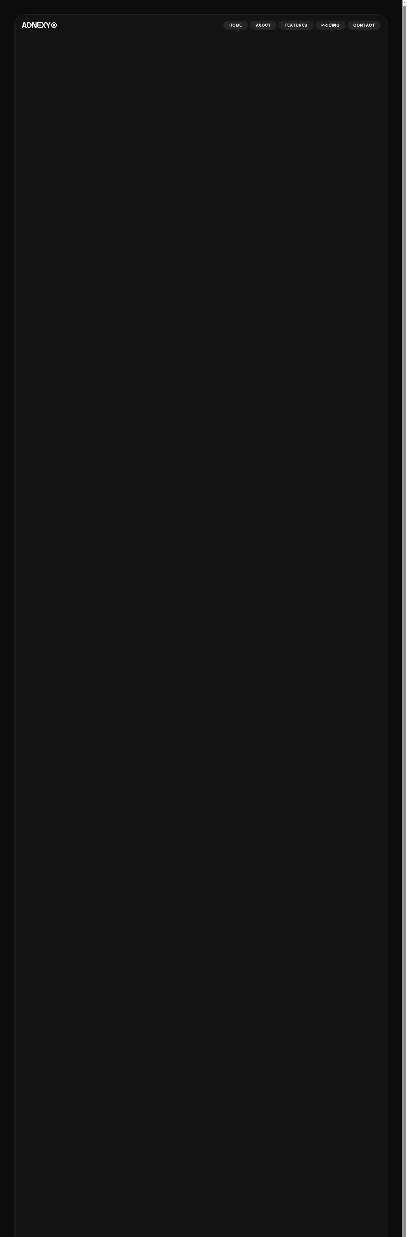 Adnexy home page on desktop