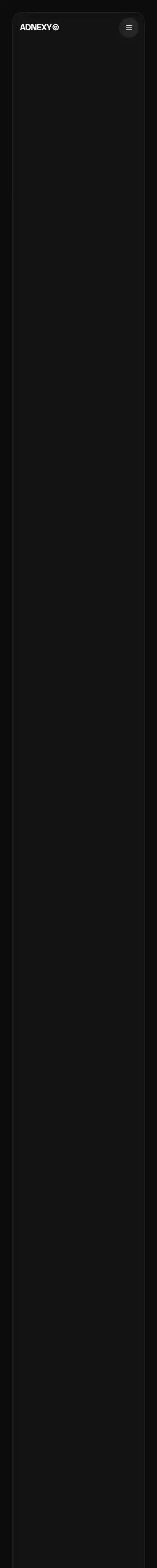 Adnexy home page on mobile