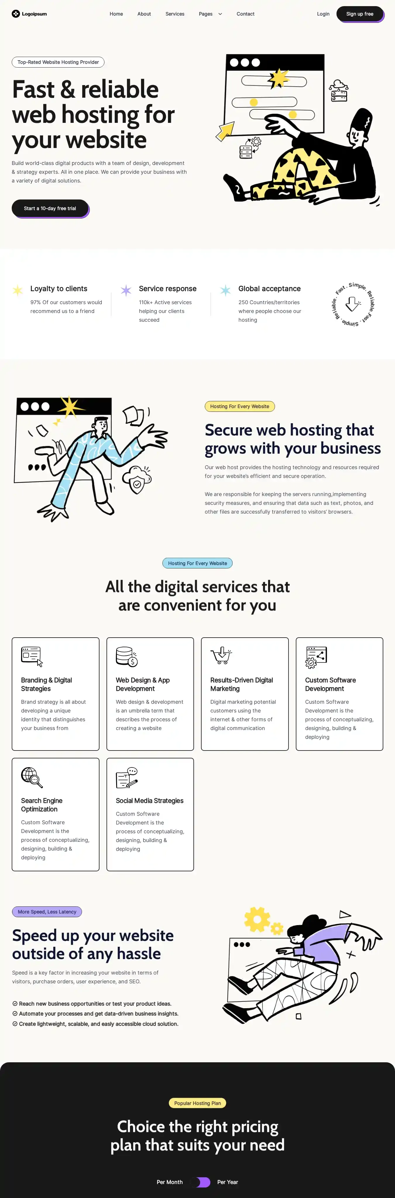 Agency10 home page on desktop