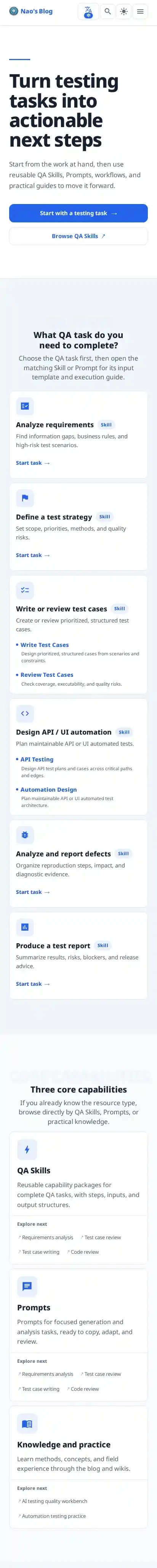 astro-i18n-starter-pro home page on mobile