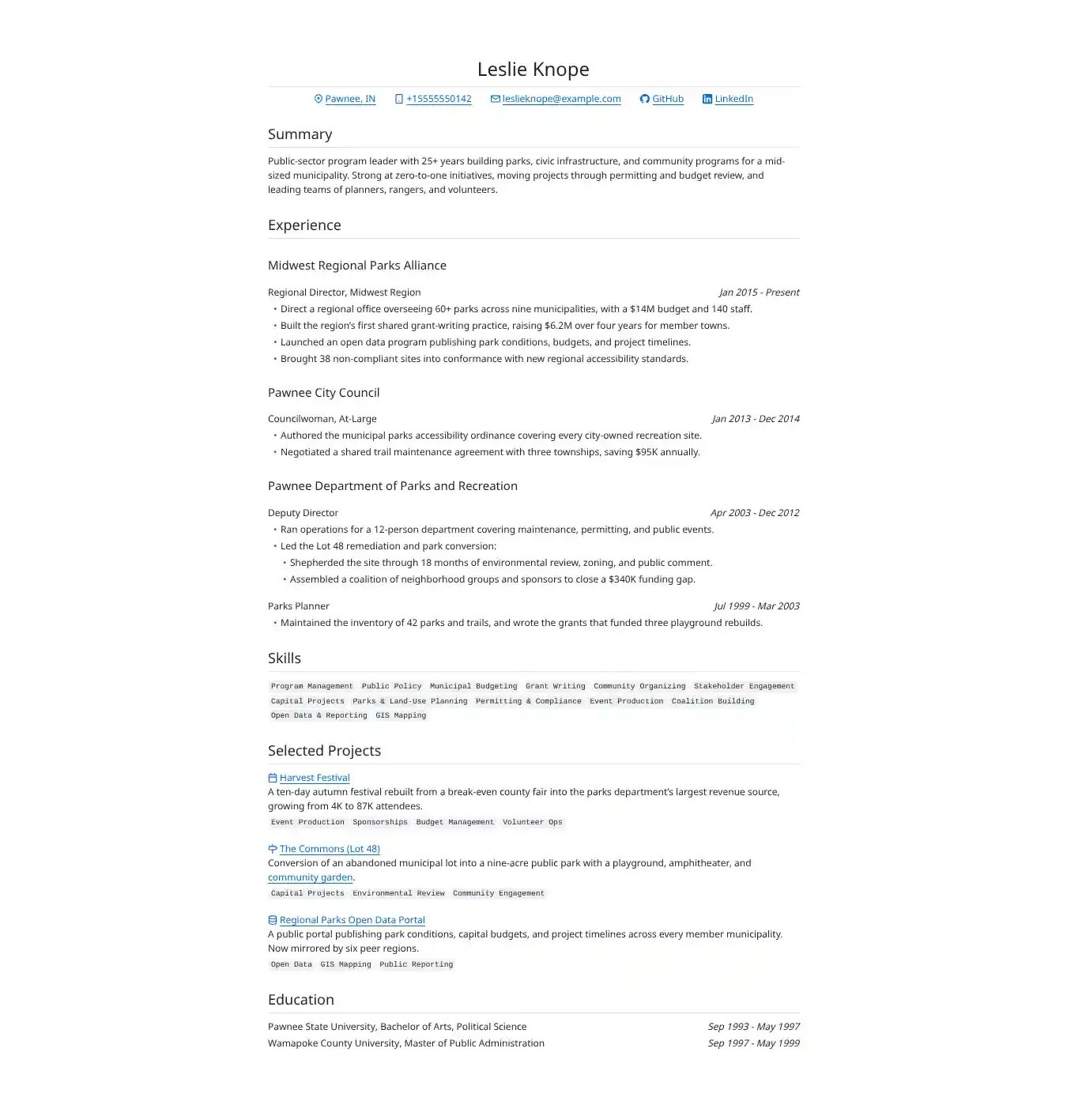 Astro Resume Minimal home page on desktop