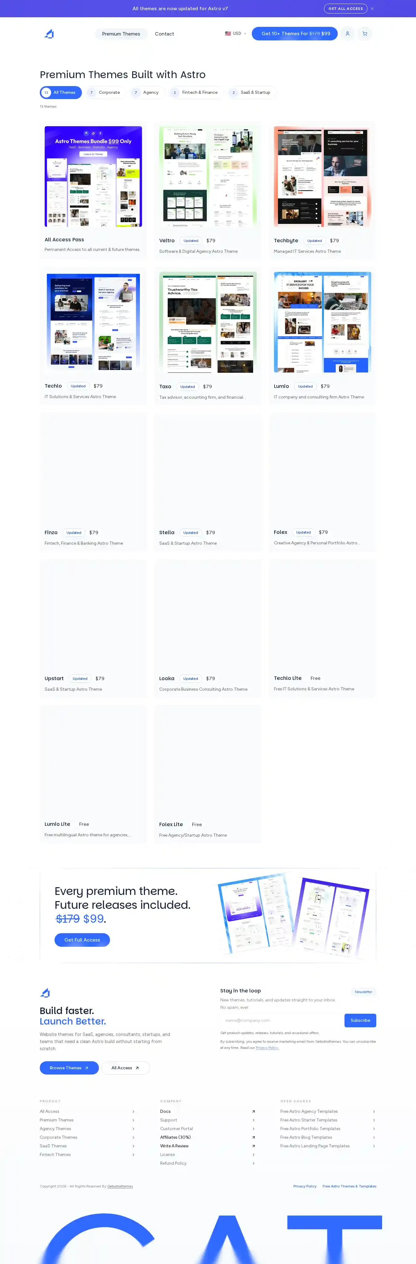 10+ Current & Future Themes Bundle ~ 99$ Only home page on desktop