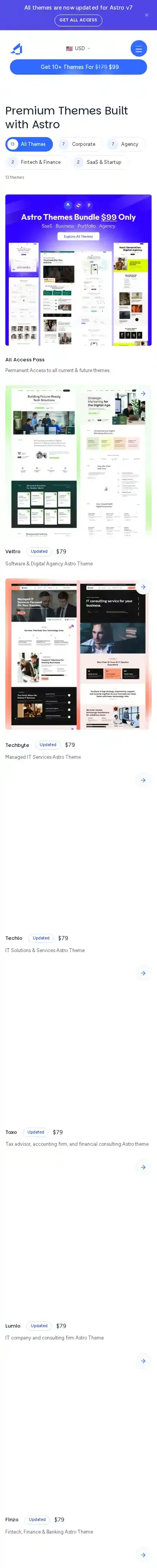 10+ Current & Future Themes Bundle ~ 99$ Only home page on mobile
