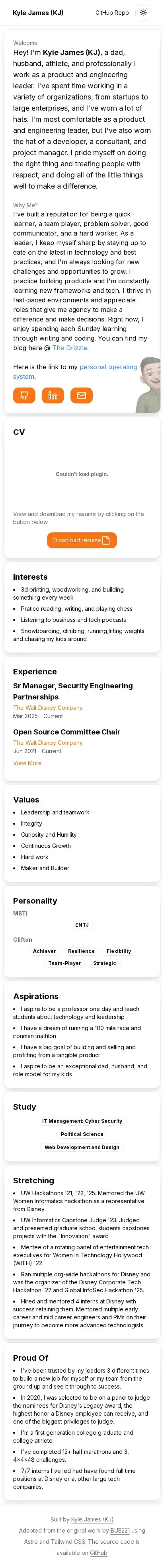 Career Walking Site (Bento box) home page on mobile