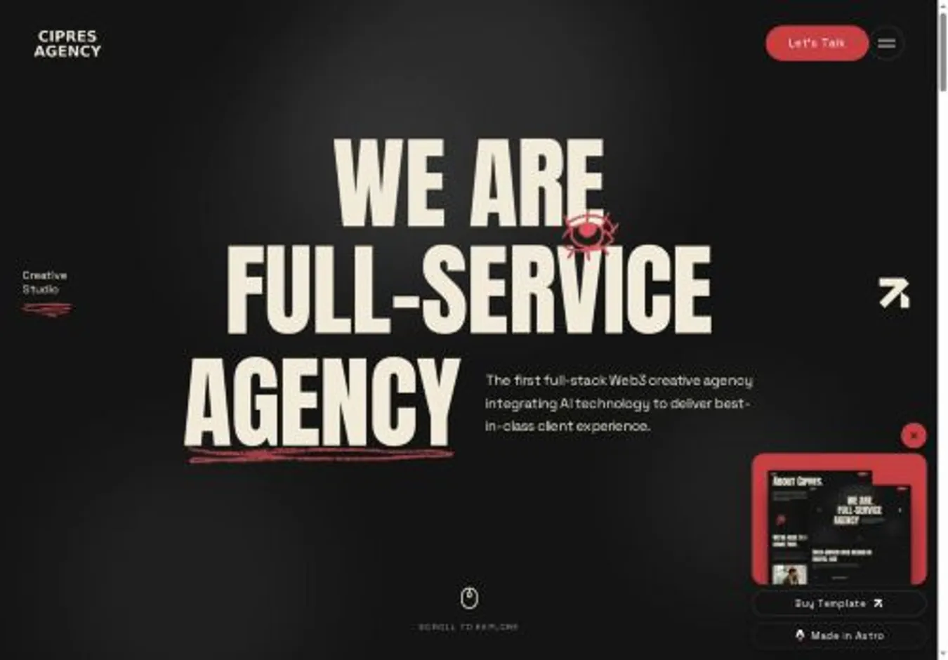 CIPRES Agency home page on desktop