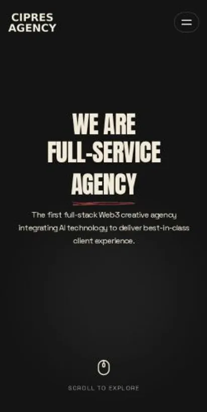 CIPRES Agency home page on mobile
