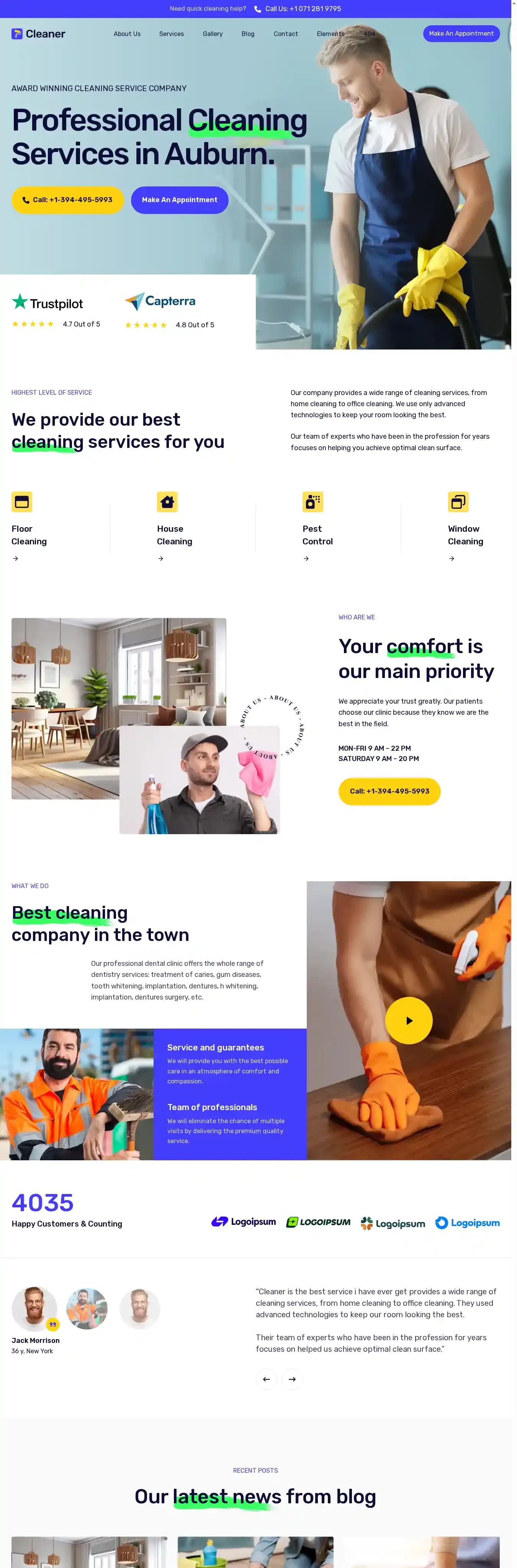 Cleaner Astro home page on desktop