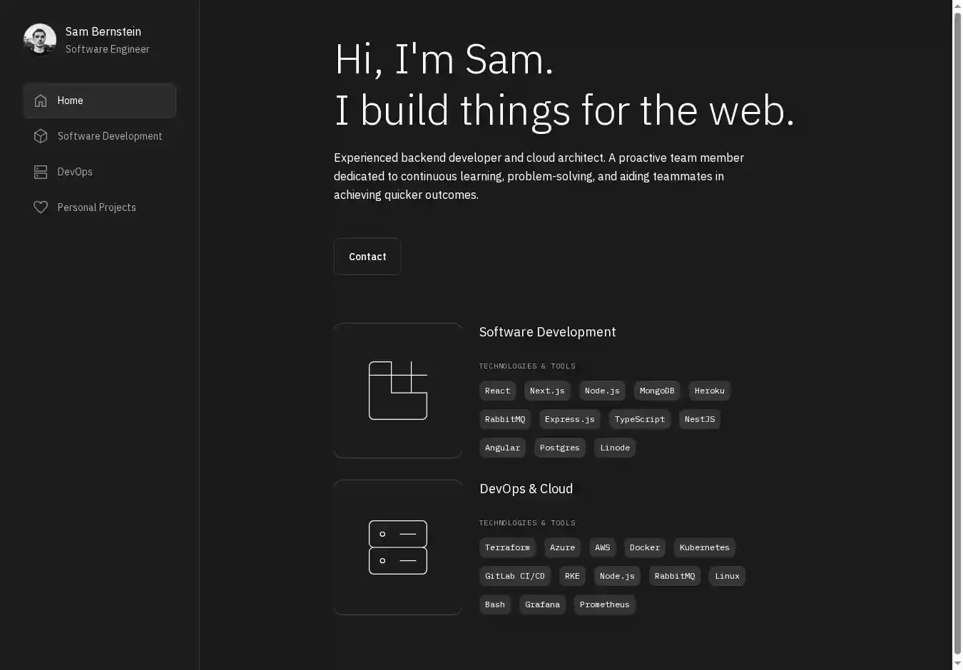 Codefolio home page on desktop