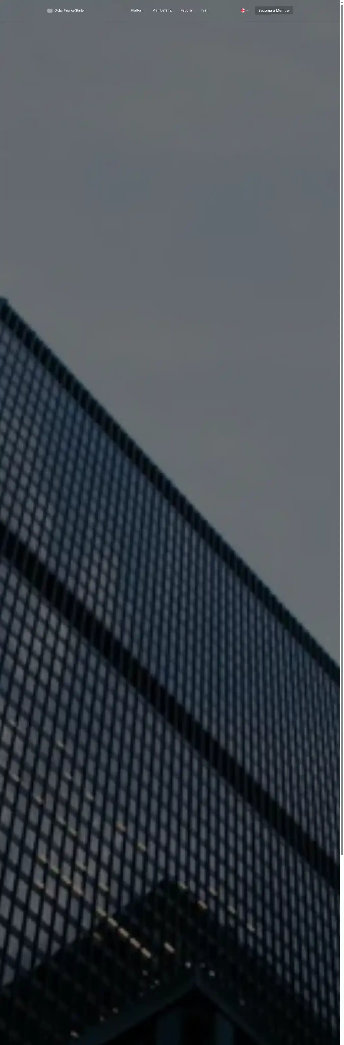 Global Financial Starter home page on desktop