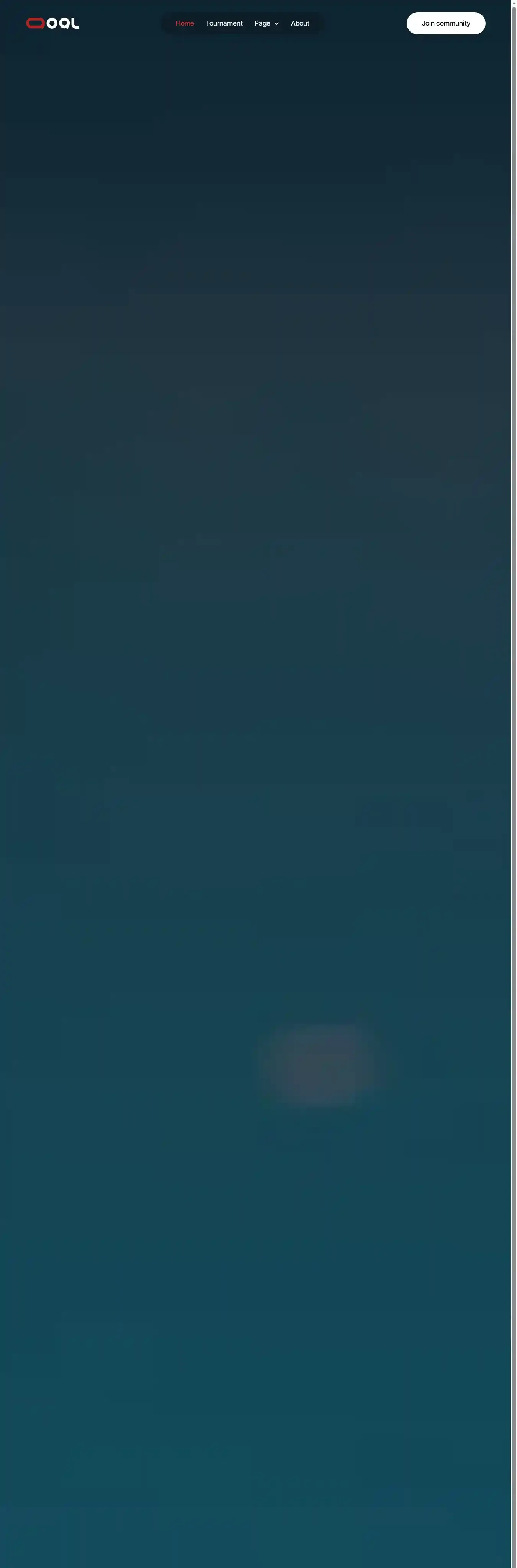 Goal home page on desktop