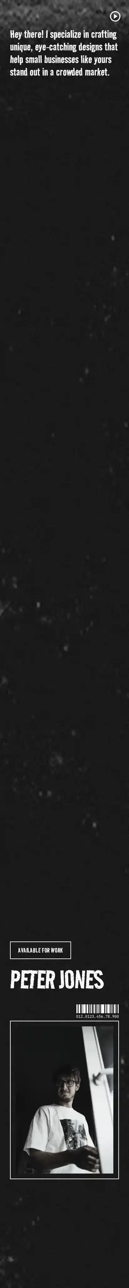 Grunge home page on mobile
