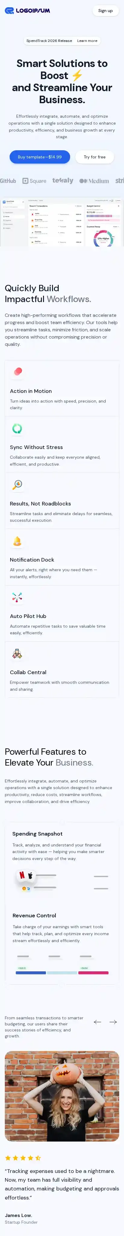 Hyaku home page on mobile