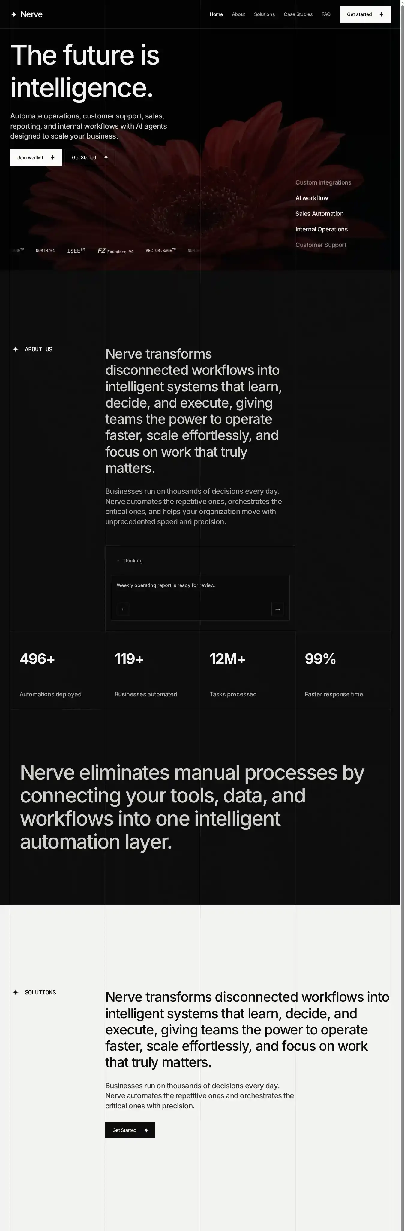 Nerve home page on desktop