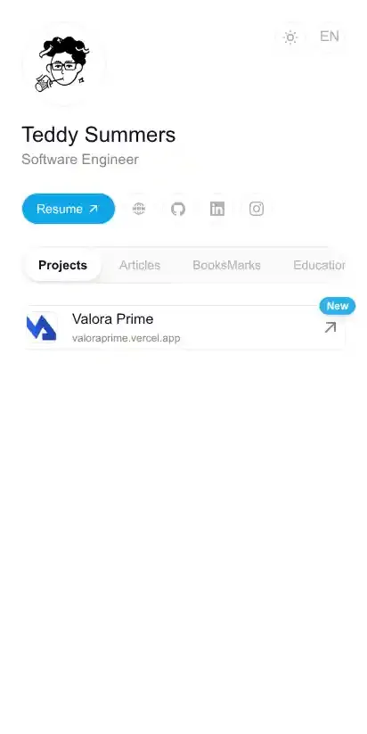 Personal Hub - A Customizable Personal Link home page on mobile