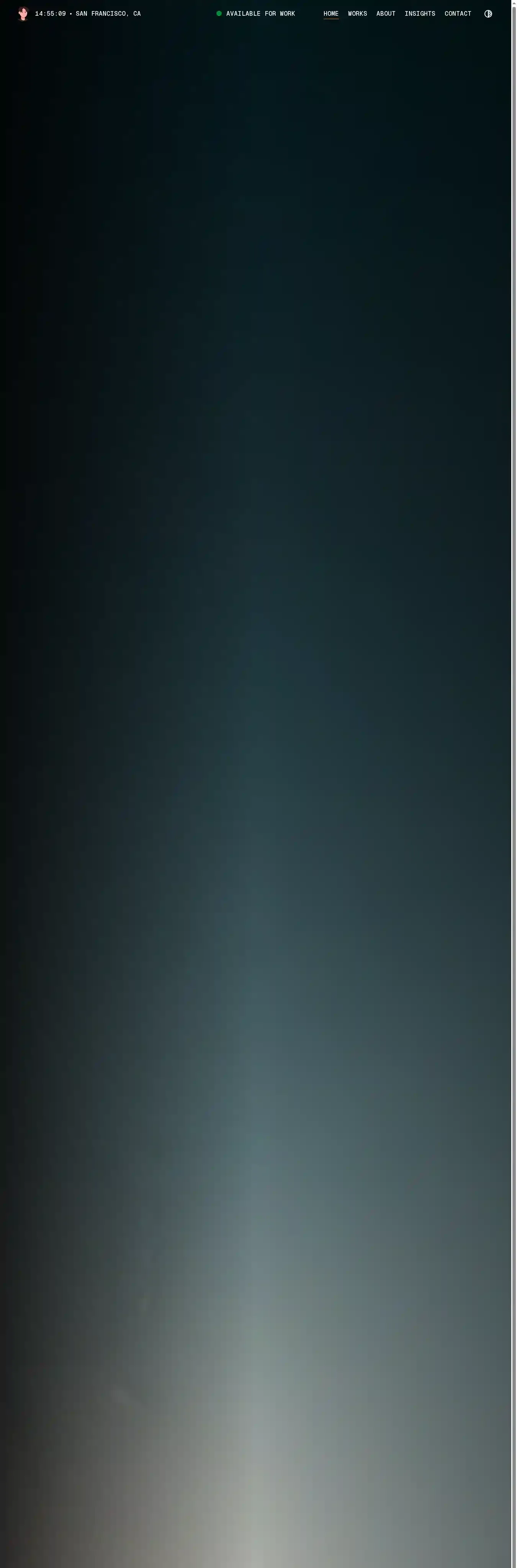 Service Folio home page on desktop