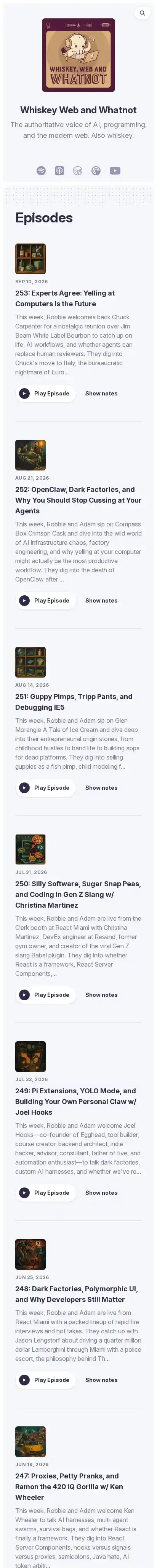 Starpod home page on mobile