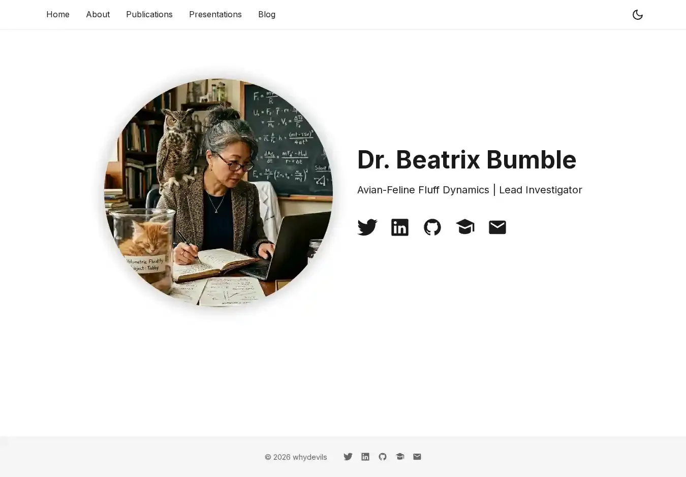 Y Astro Scholar home page on desktop
