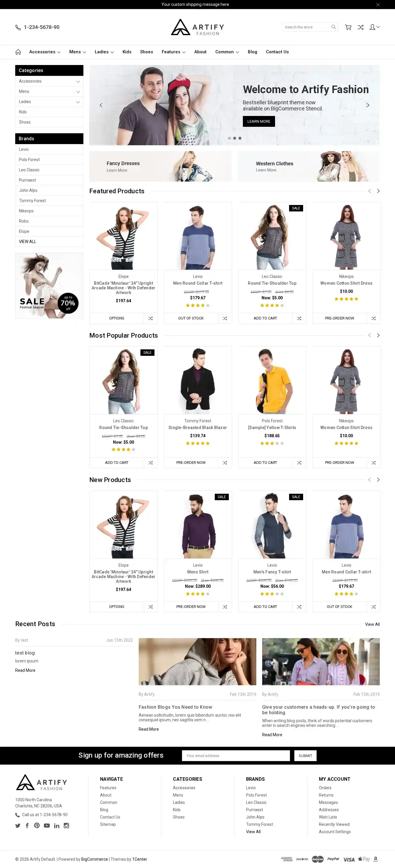 Artify Default home page on desktop