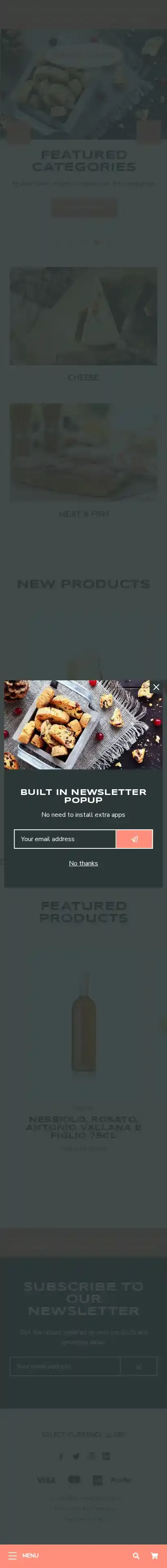 Brick Lane Taste home page on mobile