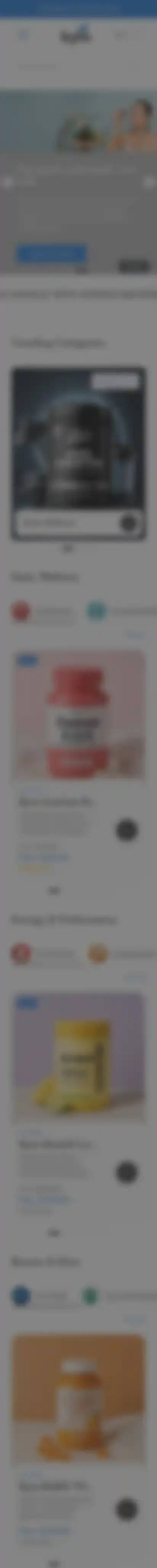 Kyro Skin home page on mobile