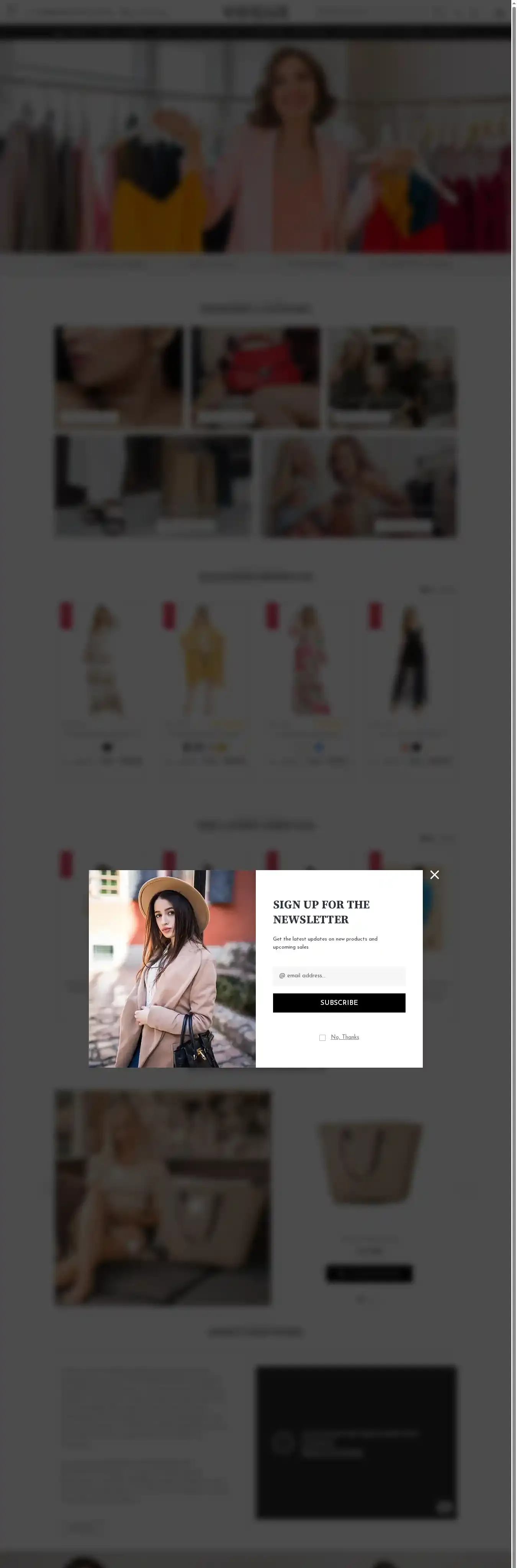 Vogue Fashion home page on desktop
