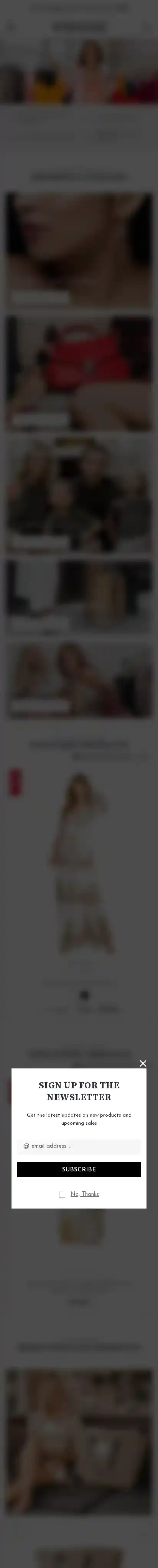 Vogue Fashion home page on mobile