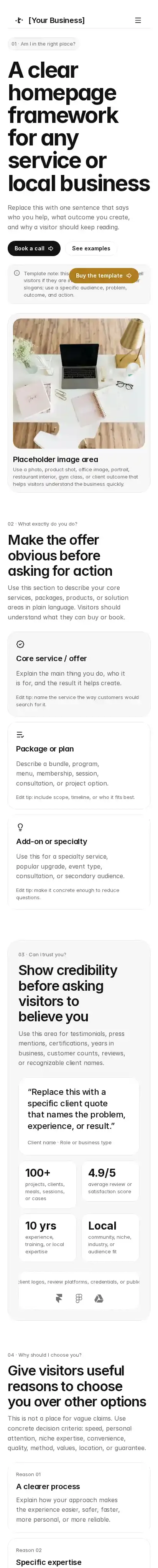 A Clear Start home page on mobile